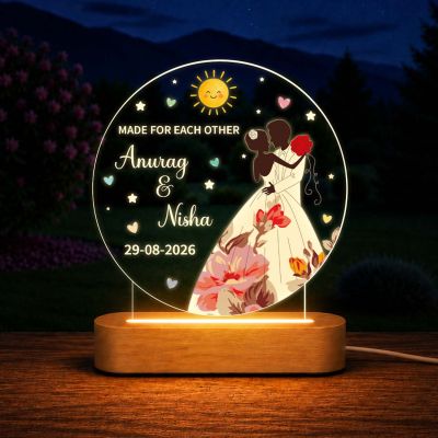 Personalized Couple LED Photo Lamp, Custom Name & Date Acrylic Night Light, Romantic Anniversary & Birthday Gift for Husband Wife, Boyfriend Girlfriend, Couple Bedroom Decor